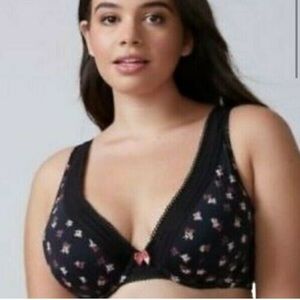 Cacique Bra 42D Triangle Smooth Lightly Lined Balconette Underwire Adjustable